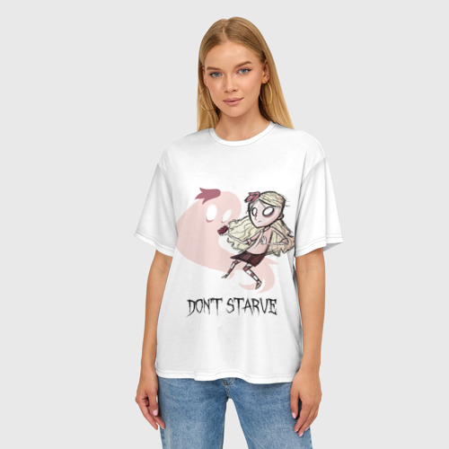 Женская футболка oversize 3D Don't starve, цвет 3D печать - фото 3