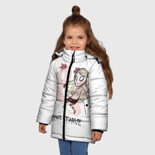 Зимняя куртка для девочек 3D Don't starve, цвет светло-серый - фото 3