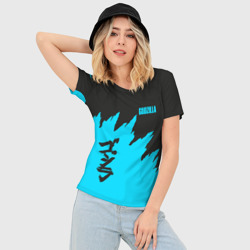 Женская футболка 3D Slim Godzilla Годзилла - фото 2