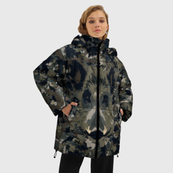 Женская зимняя куртка Oversize Камуфляж с кабаном - фото 2