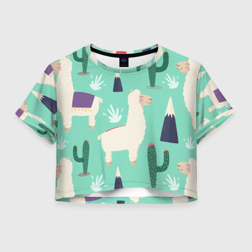 Женская футболка Cropp-top Альпаки Фото 01 Женская футболка Cropp-top Альпаки Фото 01