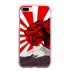 Чехол для iPhone 7Plus/8 Plus матовый Godzilla Japan Годзилла Япония