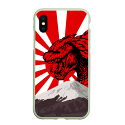 Чехол для iPhone XS Max матовый Godzilla Japan Годзилла Япония