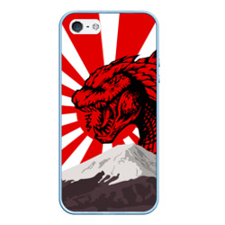 Чехол для iPhone 5/5S матовый Godzilla Japan Годзилла Япония