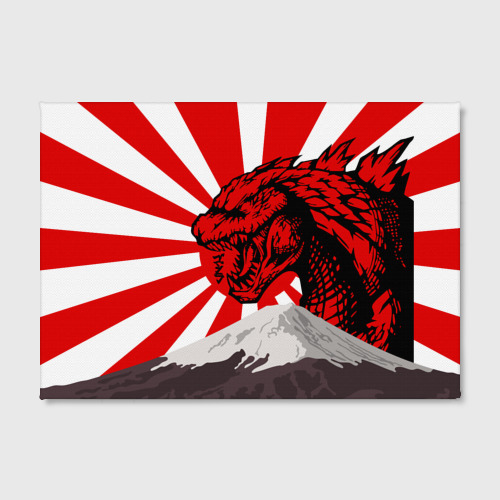 Холст прямоугольный Godzilla Japan Годзилла Япония, цвет 3D печать - фото 2