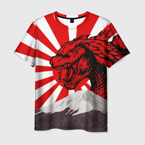 Мужская футболка с принтом Godzilla Japan Годзилла Япония, вид спереди №1