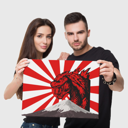 Холст прямоугольный Godzilla Japan Годзилла Япония, цвет 3D печать - фото 5