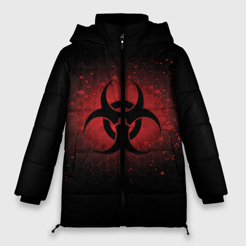 Женская зимняя куртка Oversize Biohazard, цвет красный