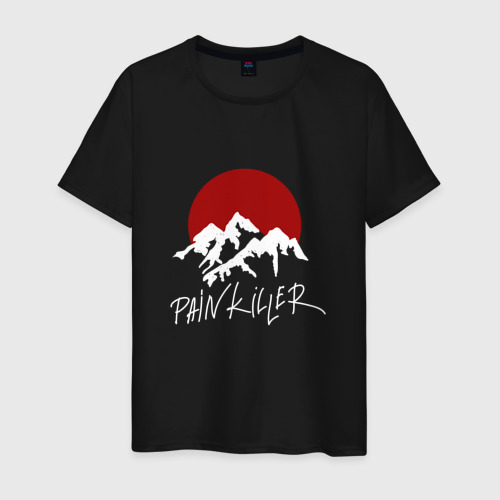 Мужская футболка хлопок Painkiller Mountain, цвет черный