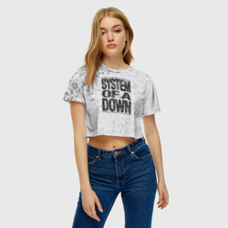 Женская футболка Crop-top 3D System of a Down - фото 2