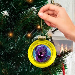 Ёлочный шар стеклянный/пластиковый Fortnite raven Фортнайт ворон - фото 2