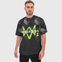 Мужская футболка oversize 3D Watch dogs 2 - фото 2