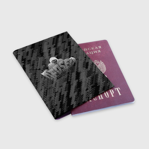 Обложка для паспорта матовая кожа Watch dogs 2 Ded Sec, цвет фиолетовый - фото 3