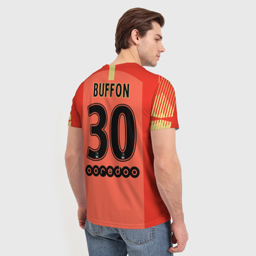Мужская футболка 3D Buffon away 18-19, цвет 3D печать - фото 4