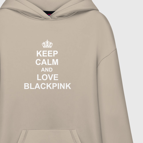 Худи SuperOversize хлопок Blackpink, цвет миндальный - фото 3