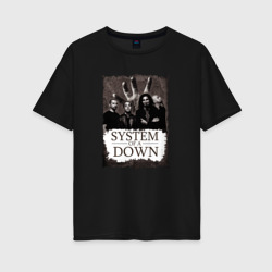 Женская футболка хлопок Oversize System of a Down