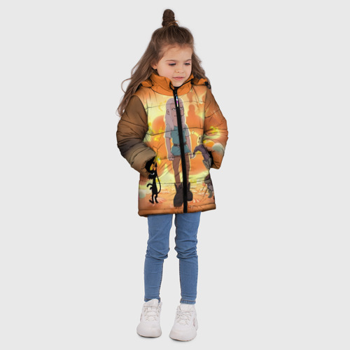 Зимняя куртка для девочек 3D Разочарование, цвет черный - фото 5