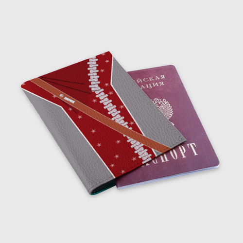Обложка для паспорта матовая кожа Fortnite: Штурмовик, цвет бирюзовый - фото 3
