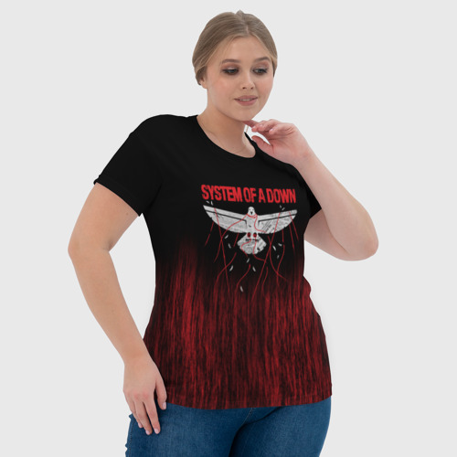 Женская футболка 3D System of a Down, цвет 3D печать - фото 6