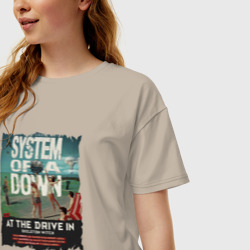 Женская футболка хлопок Oversize System of a Down - фото 2