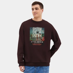 Мужской свитшот oversize без начеса хлопок System of a Down - фото 2