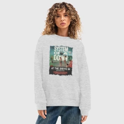 Женский свитшот oversize без начеса хлопок System of a Down - фото 2