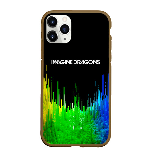 Чехол для iPhone 11 Pro Max матовый Imagine dragons, цвет коричневый