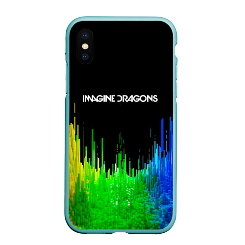 Чехол для iPhone XS Max матовый Imagine dragons, цвет мятный