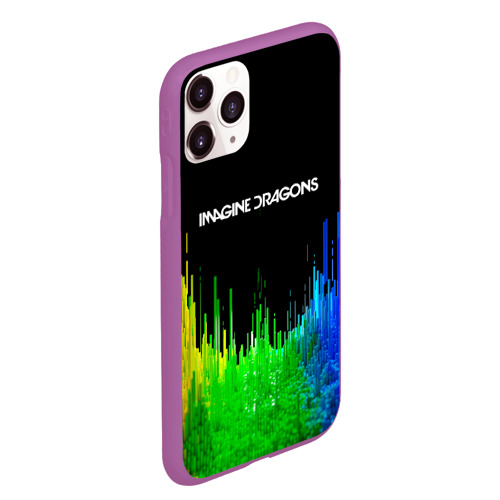 Чехол для iPhone 11 Pro Max матовый Imagine dragons, цвет фиолетовый - фото 3