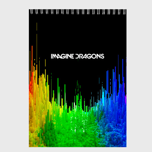 Скетчбук Imagine dragons, цвет белый