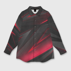 Мужская рубашка oversize 3D Geometry stripes