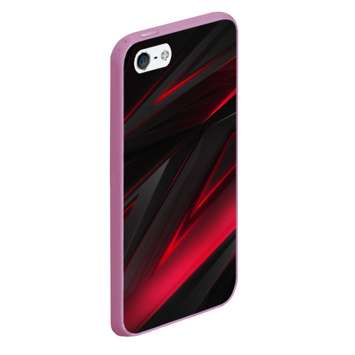 Чехол для iPhone 5/5S матовый Geometry stripes, цвет розовый - фото 3