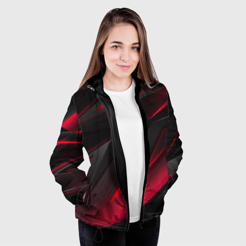 Женская куртка 3D Geometry stripes, цвет черный - фото 4