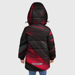 Куртка с принтом Geometry stripes для любого человека, вид сзади №2. Цвет основы: черный