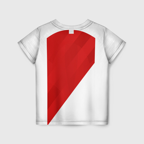 Детская футболка 3D с принтом Monaco home 18-19, вид сзади #1