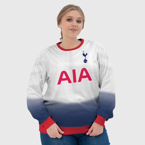 Женский свитшот 3D с принтом Tottenham home 18-19, фото #4