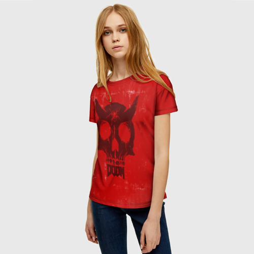 Женская футболка 3D Doom, цвет 3D печать - фото 3