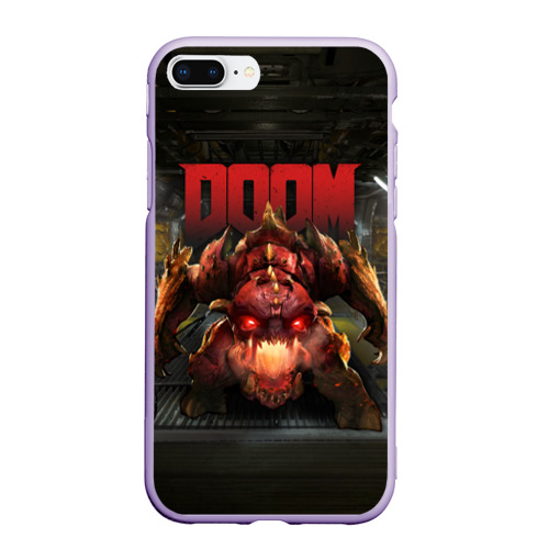 Чехол для iPhone 7Plus/8 Plus матовый Doom Pinky, цвет светло-сиреневый