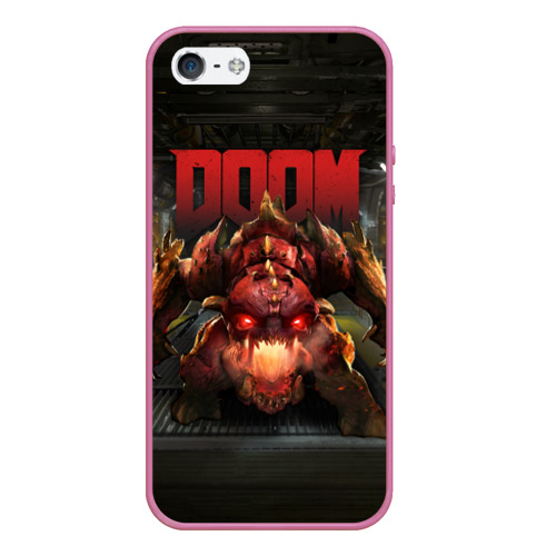 Чехол для iPhone 5/5S матовый Doom Pinky, цвет малиновый