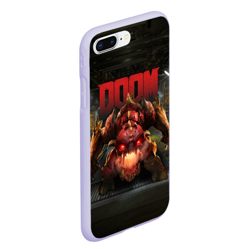 Чехол для iPhone 7Plus/8 Plus матовый Doom Pinky, цвет светло-сиреневый - фото 3