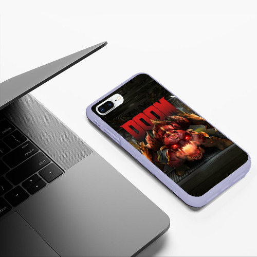 Чехол для iPhone 7Plus/8 Plus матовый Doom Pinky, цвет светло-сиреневый - фото 5