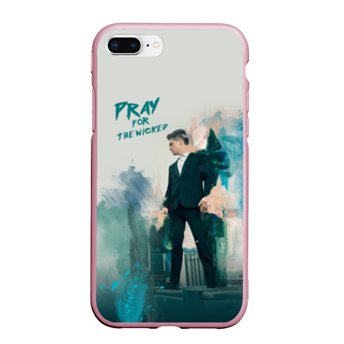 Чехол для iPhone 7Plus/8 Plus матовый Brendon Urie, цвет розовый