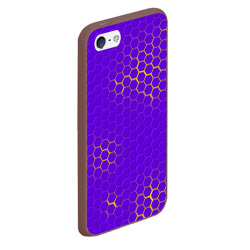 Чехол для iPhone 5/5S матовый Фиолетовая броня неоновая - фото 2