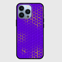 Чехол для iPhone 13 Pro Фиолетовая броня неоновая
