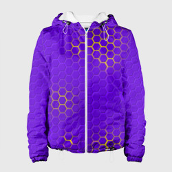 Женская куртка 3D Фиолетовая броня неоновая