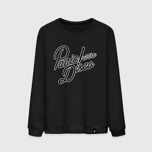 Мужской свитшот хлопок Panic at the disco logo, цвет черный