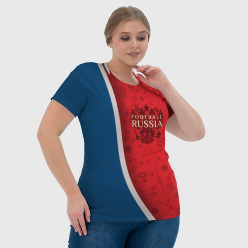 Женская футболка 3D Football Russia, цвет 3D печать - фото 6