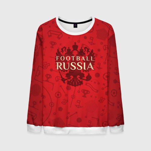 Мужской свитшот 3D Football Russia, цвет белый