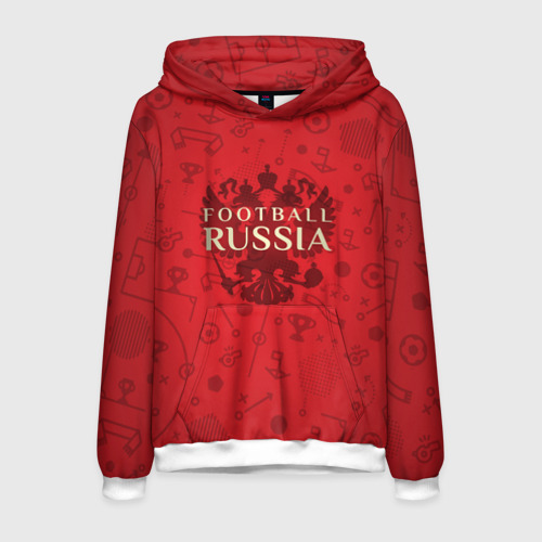 Мужская толстовка 3D Football Russia, цвет белый