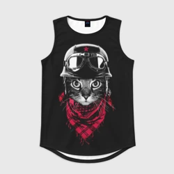 Мужская спортивная майка 3D Кот Пилот